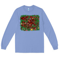 Colony Blue christmas background Long Sleeve Tee - RanaPortraitStore