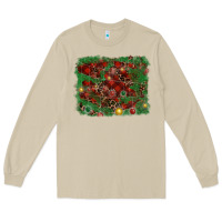 Mushroom christmas background Long Sleeve Tee - RanaPortraitStore