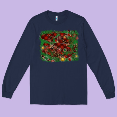 Christmas Background Long Sleeve Tee Designed By Ranaportraitstore