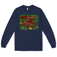 Navy christmas background Long Sleeve Tee - RanaPortraitStore