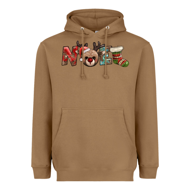 Noel With Sock And Reindeer Heavyweight Hoodie by AdoDesignShop | Teevron