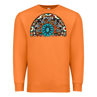 Carrot western turquoise aztec cowhide serape  rainbows Premium Sweatshirt - AdoDesignShop