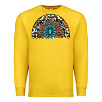Lemon western turquoise aztec cowhide serape  rainbows Premium Sweatshirt - AdoDesignShop