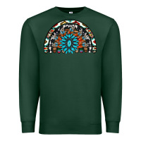 Sports Green western turquoise aztec cowhide serape  rainbows Premium Sweatshirt - AdoDesignShop