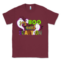 Burgundy say boo and scary on Classic Tee - CowGirlArtShop