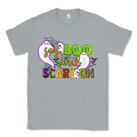 Heather Grey say boo and scary on Classic Tee - CowGirlArtShop