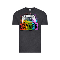 Vintage Black gaymer lgbtq gaming Vintage Tee - OliviaCreatesArt