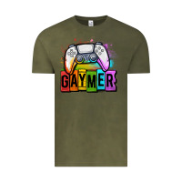 Vintage Olive gaymer lgbtq gaming Vintage Tee - OliviaCreatesArt