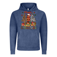 Vintage Denim merry christmas with western trees bbs Vintage Hoodie - BundleAndBundleShop