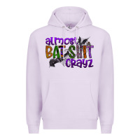 Lilac almost bat shit crayz Premium Hoodie - SublimationCraftShop
