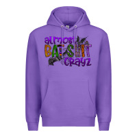 Purple almost bat shit crayz Premium Hoodie - SublimationCraftShop