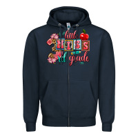 Navy little miss 3rd grade Zipper Hoodie - AdoDesignShop