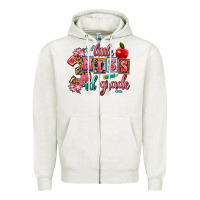 Oatmeal Heather little miss 3rd grade Zipper Hoodie - AdoDesignShop