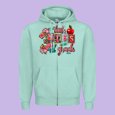 Little Miss 3rd Grade Zipper Hoodie Designed By Adodesignshop