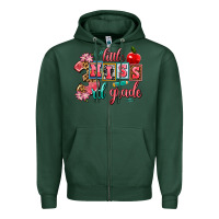 Sports Green little miss 3rd grade Zipper Hoodie - AdoDesignShop