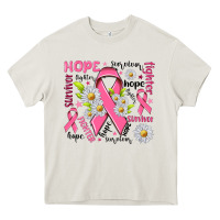 Cream Breast Cancer Heavy Core Tee - NancyCooperArtShop