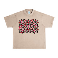 French Oak Valentine's Day leopard and heart background Urban Heavy Tee - FaDigitalArtStudio