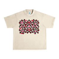 Sandshell Valentine's Day leopard and heart background Urban Heavy Tee - FaDigitalArtStudio