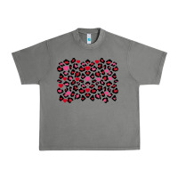 Tornado Valentine's Day leopard and heart background Urban Heavy Tee - FaDigitalArtStudio