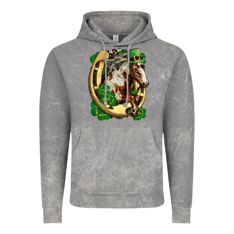 Horse With Horseshoe St Patricks Day Vintage Hoodie by FaDigitalArtStudio | Teevron