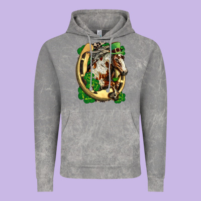 Horse With Horseshoe St Patricks Day Vintage Hoodie Designed By Fadigitalartstudio
