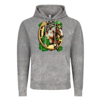 Cloud Rock Horse with horseshoe st patricks day Vintage Hoodie - FaDigitalArtStudio