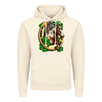 Vintage Artic Horse with horseshoe st patricks day Vintage Hoodie - FaDigitalArtStudio