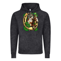 Vintage Black Horse with horseshoe st patricks day Vintage Hoodie - FaDigitalArtStudio