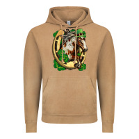 Vintage Camel Horse with horseshoe st patricks day Vintage Hoodie - FaDigitalArtStudio