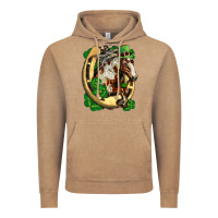 Vintage Coffee Horse with horseshoe st patricks day Vintage Hoodie - FaDigitalArtStudio