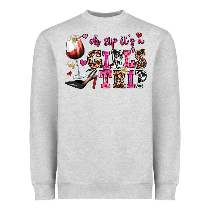 Oh Sip Its A Girls Trip Heavyweight Sweatshirt by AdoDesignShop | Teevron