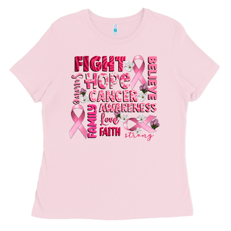 Cancer Awareness Fight Believe Hope Survive Ladies Tee by CowGirlArtShop | Teevron