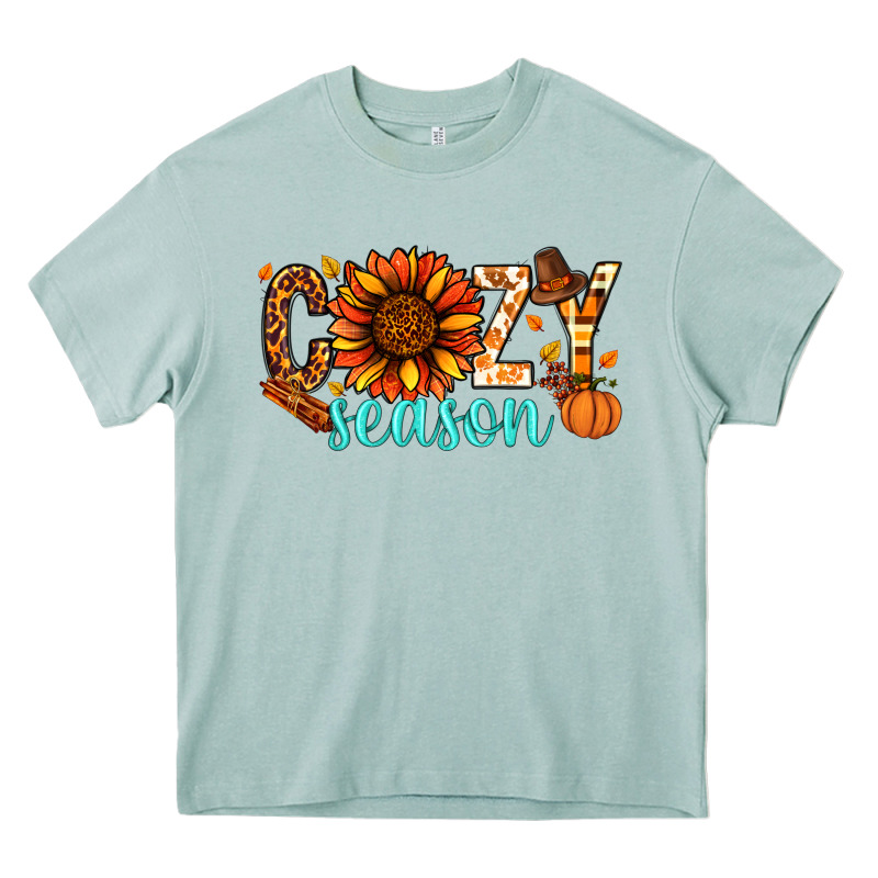 Cozy Season Thanksgiving Heavy Core Tee by NancyCooperArtShop | Teevron