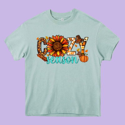 Cozy Season Thanksgiving Heavy Core Tee Designed By Nancycooperartshop