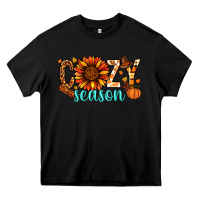 Black Cozy season Thanksgiving Heavy Core Tee - NancyCooperArtShop