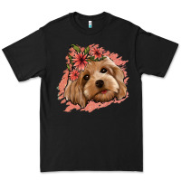 Black cockapoo floral pink glitter Premium Tee - Jasminsmagicworld