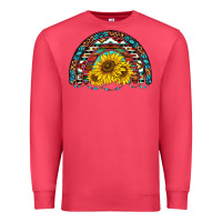 Cardinal western sunflowers aztec leopard serape  rainbows Premium Sweatshirt - AdoDesignShop