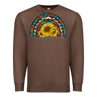 Chestnut western sunflowers aztec leopard serape  rainbows Premium Sweatshirt - AdoDesignShop