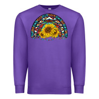 Purple western sunflowers aztec leopard serape  rainbows Premium Sweatshirt - AdoDesignShop