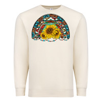 Sandshell western sunflowers aztec leopard serape  rainbows Premium Sweatshirt - AdoDesignShop