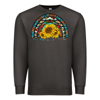 Smoke western sunflowers aztec leopard serape  rainbows Premium Sweatshirt - AdoDesignShop