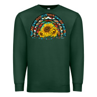 Sports Green western sunflowers aztec leopard serape  rainbows Premium Sweatshirt - AdoDesignShop