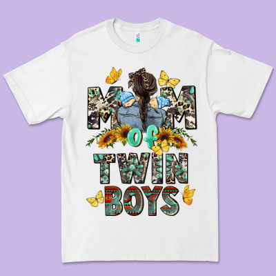 Mom Of Twin Boys Mother's Day Premium Tee Designed By Cowgirlartshop