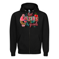 Black little miss 6 th grade Zipper Hoodie - AdoDesignShop