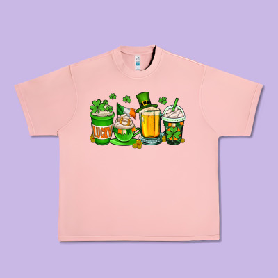 St. Patrick's Day Coffee Cups Urban Heavy Tee Designed By Oliviacreatesart
