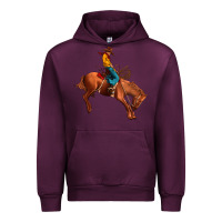 Mauve Wine cowboy rodeo Urban Hoodie - JahusDesignShop