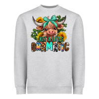 Heather Grey just a little dramatic Heavyweight Sweatshirt - AdoDesignShop