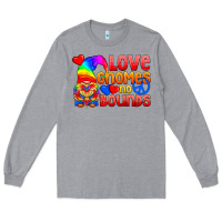 Heather Grey Love Gnomes No Bounds Long Sleeve Tee - BundleAndBundleShop