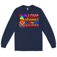 Navy Love Gnomes No Bounds Long Sleeve Tee - BundleAndBundleShop