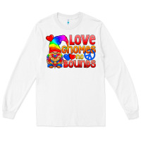 White Love Gnomes No Bounds Long Sleeve Tee - BundleAndBundleShop